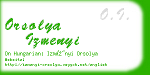 orsolya izmenyi business card